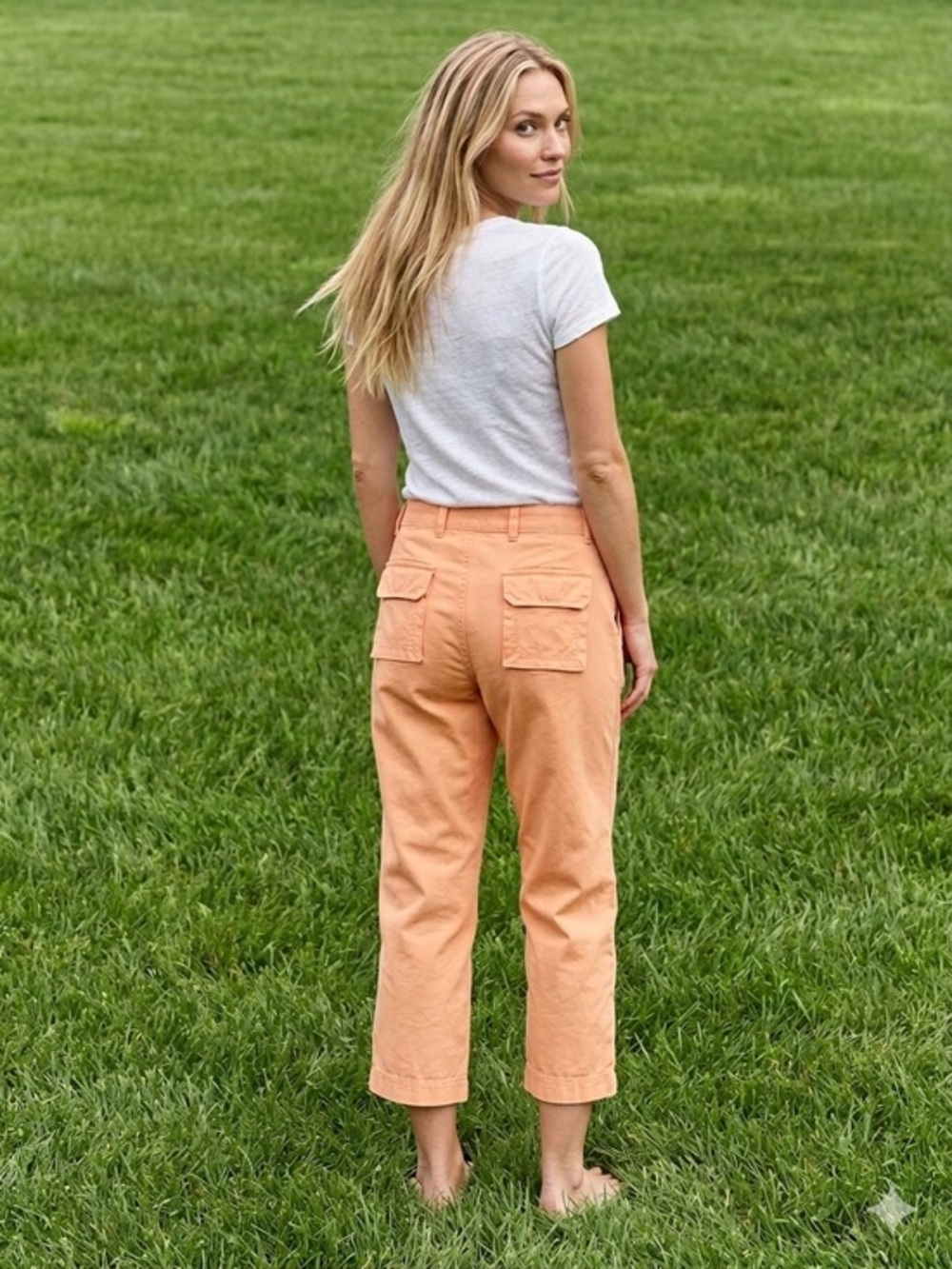 GAP Peach-Orange Casual Pants